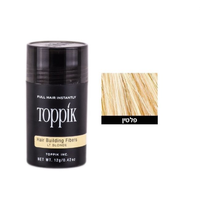 TOPPIK טופיק סיבי שיער צבע בלונד בהיר | 12 גרם
