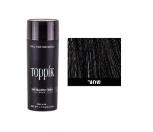 TOPPIK טופיק סיבי שיער צבע שחור | 27 גרם