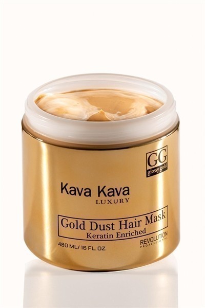 KAVA KAVA קאווה קאווה GOLD DUST | מסכה גולד דאסט זהב לשיער יבש/פגום | 480 מ"ל