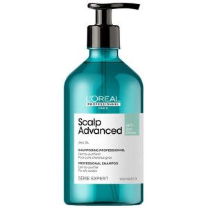 LOREAL לוריאל SERIE EXPERT | שמפו סקאלפ אדוונס לקרקפת שומנית | 500 מ"ל