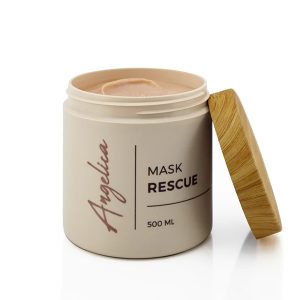 ANGELICA אנג'ליקה | מסכת הזנה רסקיו חום בהיר לשיער עבה, מקורזל ויבש מאד | 500 מ"ל