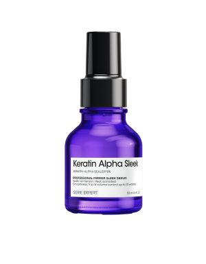 LOREAL לוריאל SERIE EXPERT | קרטין אלפא סליק Keratin Alpha Sleek שמפו מקצועי ללא סולפט להחלקה ושליטה בפריזיות | 500 מ”ל